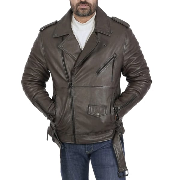 Brown Leather Bomber Jacket Shades
